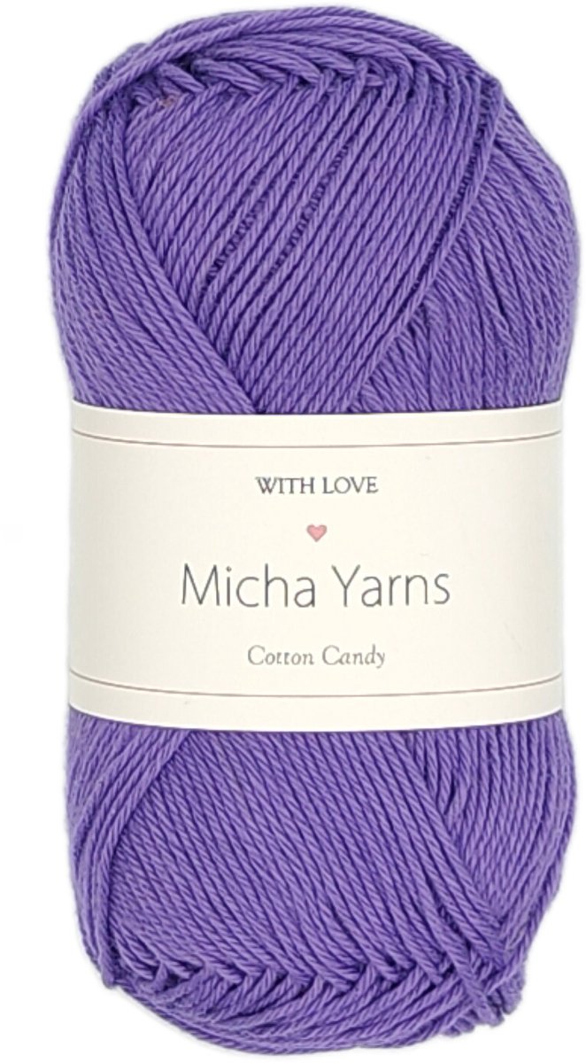 Micha Yarns - 100% katoen haakgaren - 5 bollen haakkatoen - 5 x 50gram - 170meter per bol - Paars (012)