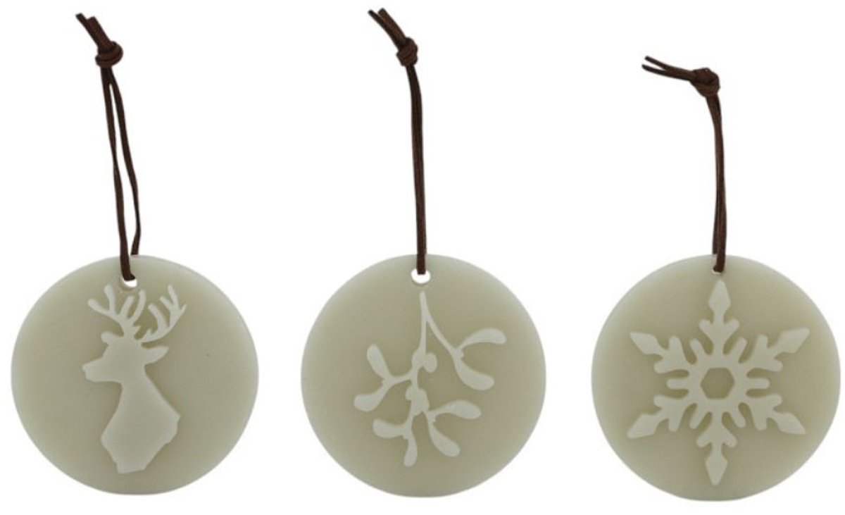 Home Society Geurende wax Ornamenten Winter Greige