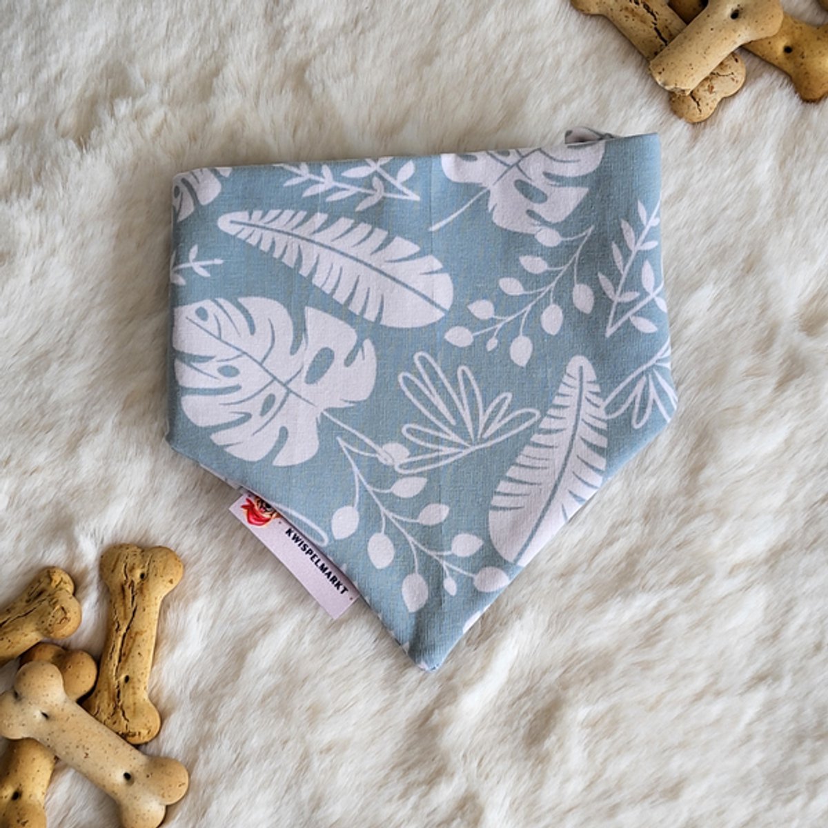 Kwispelmarkt - Honden bandana - Honden sjaal - Jungle Bladeren