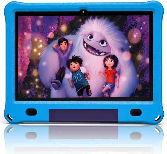 CosmoToys® Kids Tablet - Kindertablet - Tablet Kinderen - Vanaf 3 Jaar - Speelgoed voor in de Auto & Onderweg - 10 Inch - Android 12 - Ouderlijk Toezicht - 6000 mAh - Blauw