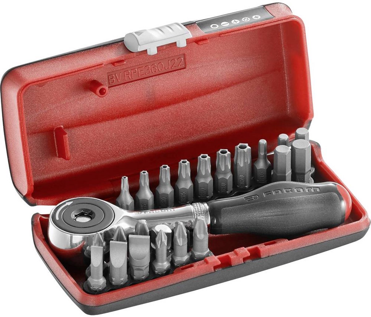 Facom Bitset 1/4 met Ratel R.PE360 - 22-delig - R.PE360J22PB