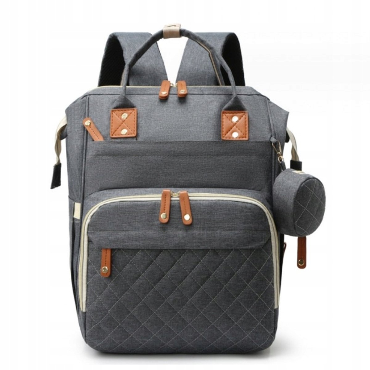 3-in-1 Luiertas Rugzak Organizer voor Ouders - Grijs