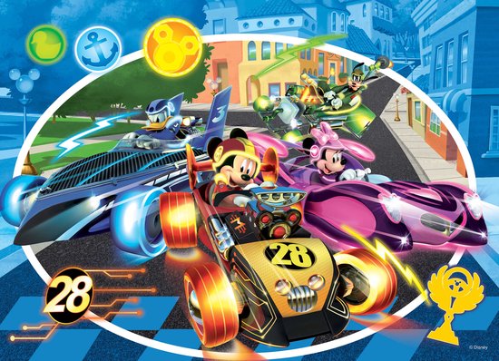 Lisciani - Puzzel - Disney Mickey Roadster racers - Maxi vloerpuzzel 24 ...