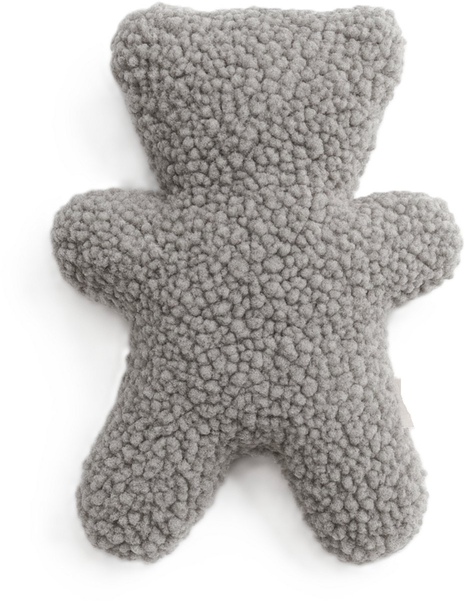 Hondenknuffel – Zacht pluchen hondenspeeltje zonder piep - Teddystof - grijs