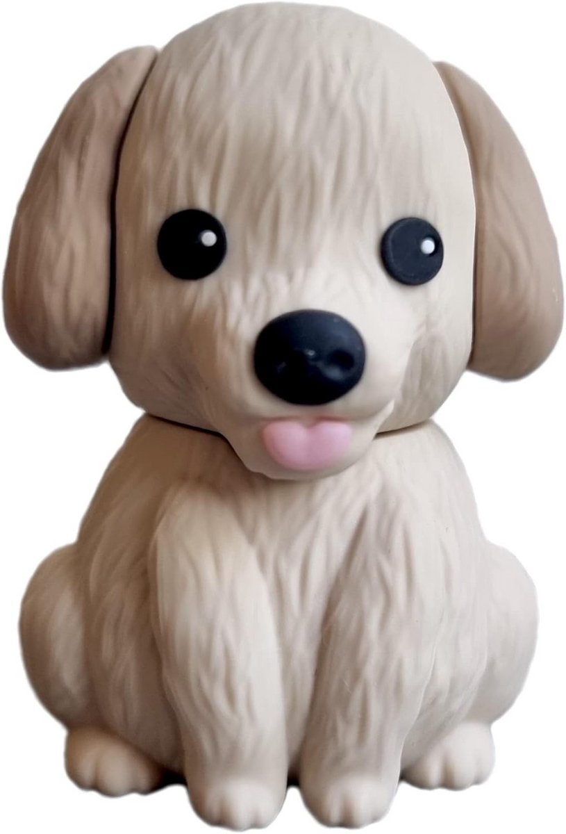 Schattige Honden USB-stick 64GB - Beige Geheugenstick met Uniek Puppy Ontwerp
