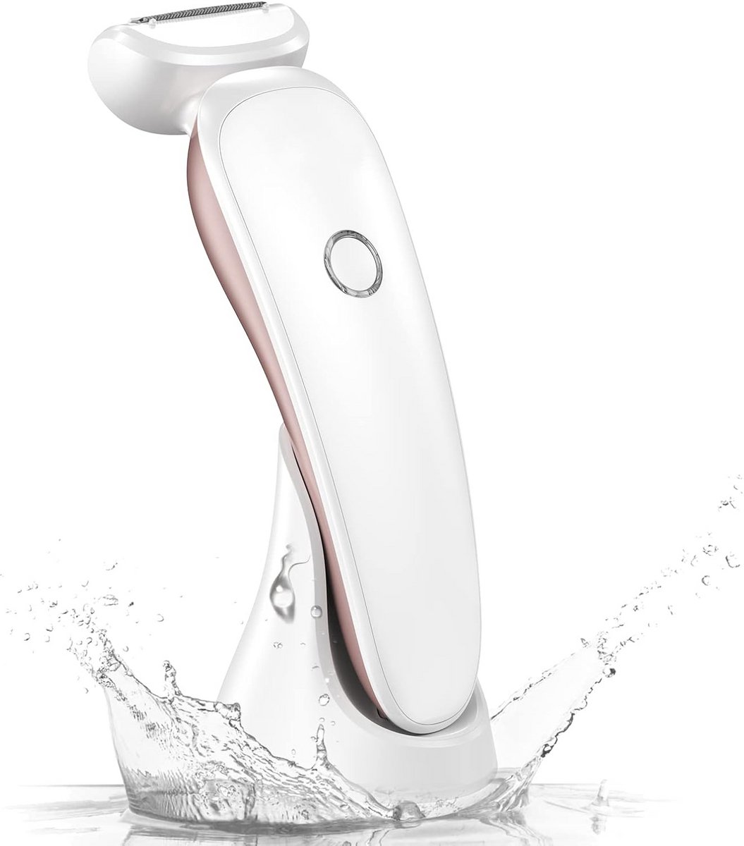 Pijnloze 2-in-1 elektrisch damesscheermes en bikinitrimmer - Draadloos en waterdicht