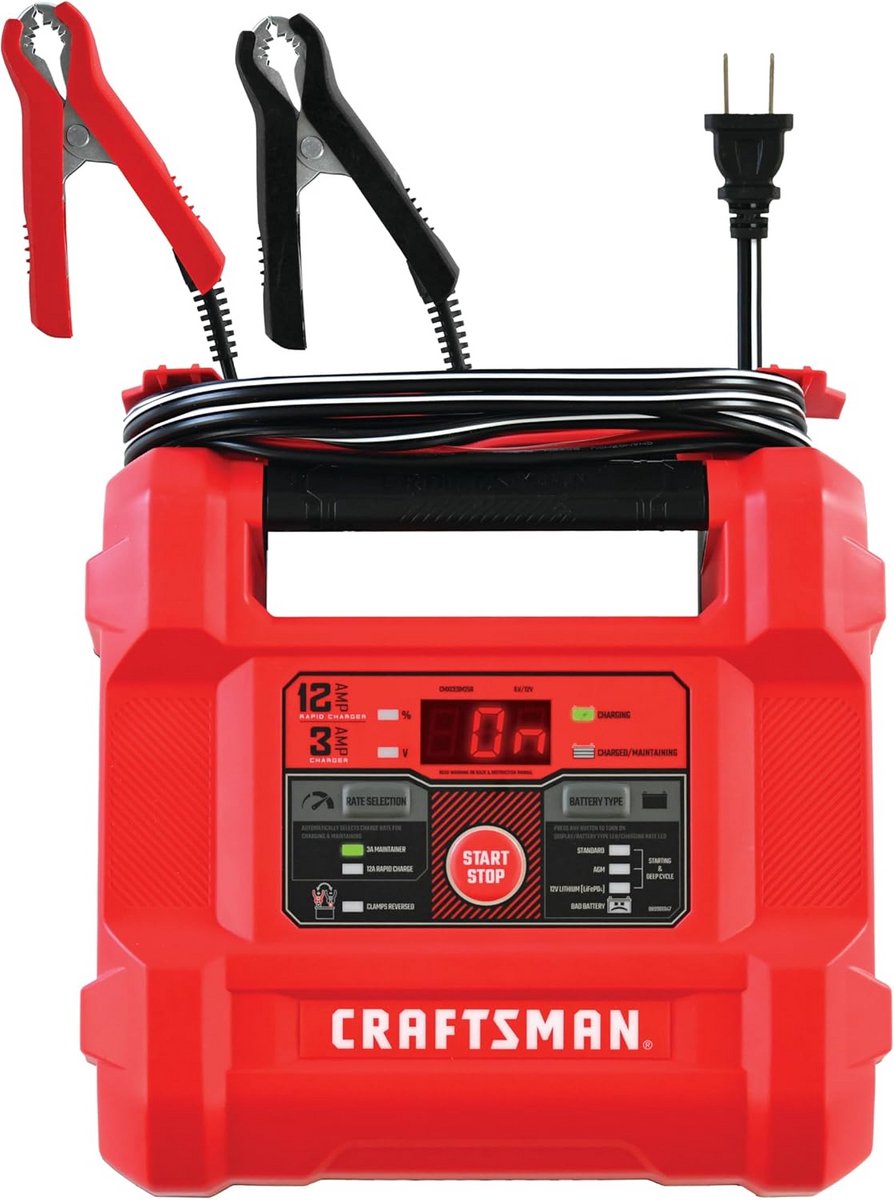 Universele 6V/12V Acculader met Snellaad- en Onderhoudsfunctie