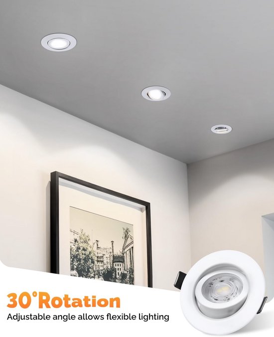 6,3 Inch LED Plafondventilatorlamp – 24W, Magnetische Montage, 3CCT Dimbaar (3000K/4000K/6000K), Geschikt Voor Ventilator, Kroonluchter, Wandlamp – 230V