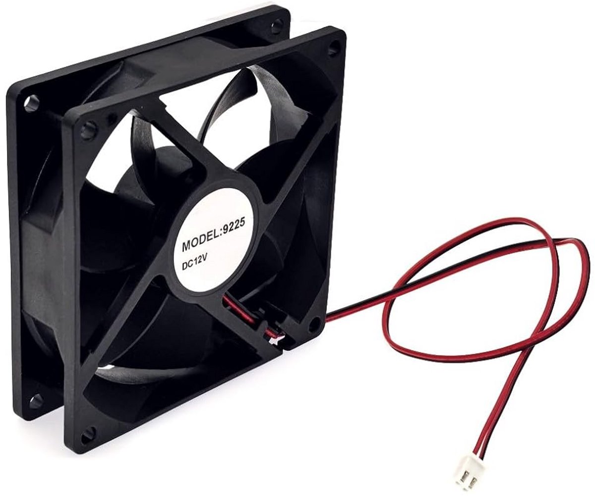 Stille 92x92x25mm DC 12V Koelventilator met Kogellagers - Hoge Snelheid 2400 RPM