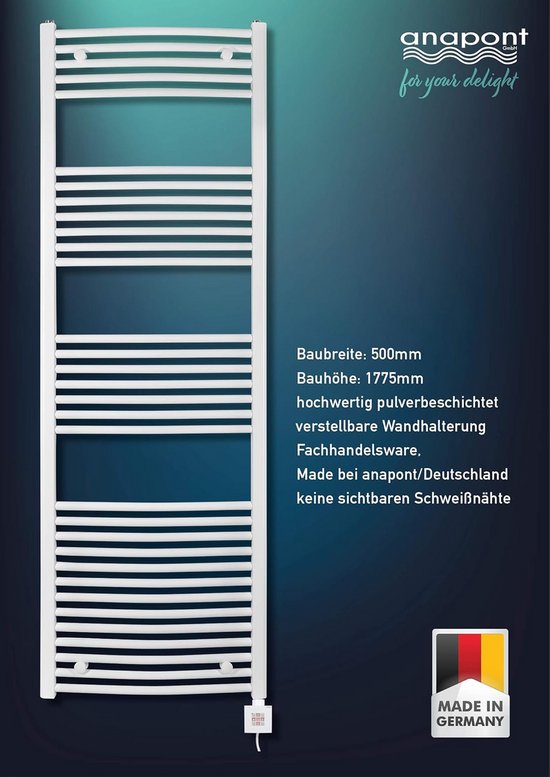 Stiebel Eltron BHE 100 Plus elektrische badkamerradiator wit 1000W