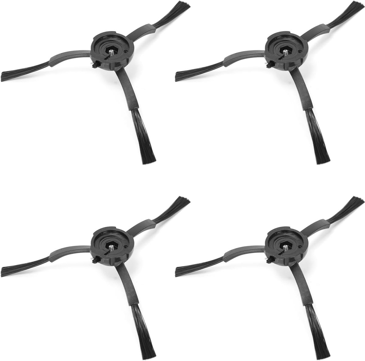 4 stuks veegrobot zijborstel Geschikt voor Roborock Series inclusief S8 Pro Ultra/S7 Max Ultra/Q Revo/S7 MaxV/S7/Q7Max/Q8 Max/S8/Q7/S6/S5/S4/E-serie (zwart)