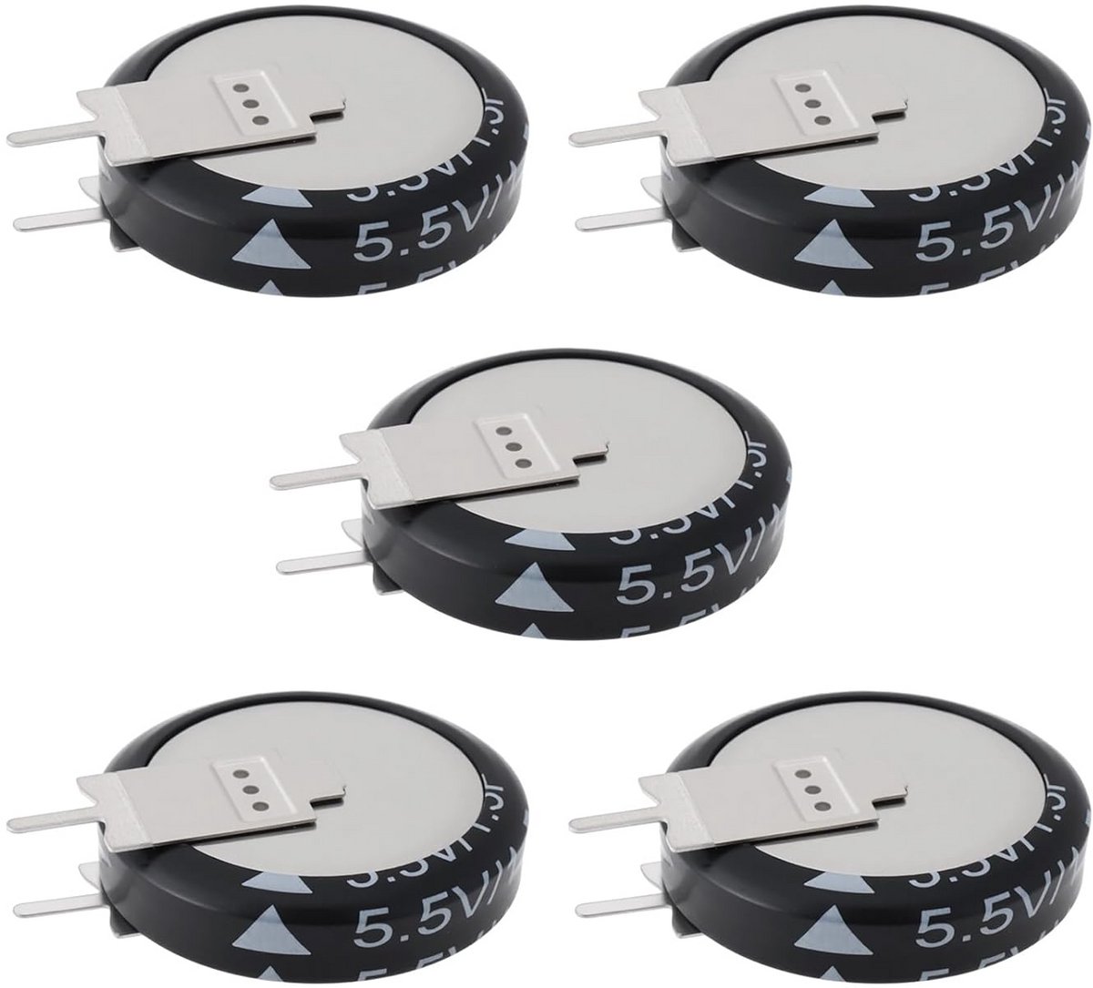 5 Stuks 1.5 Farad 5.5 Volt Type-V Supercondensator 19x5mm
