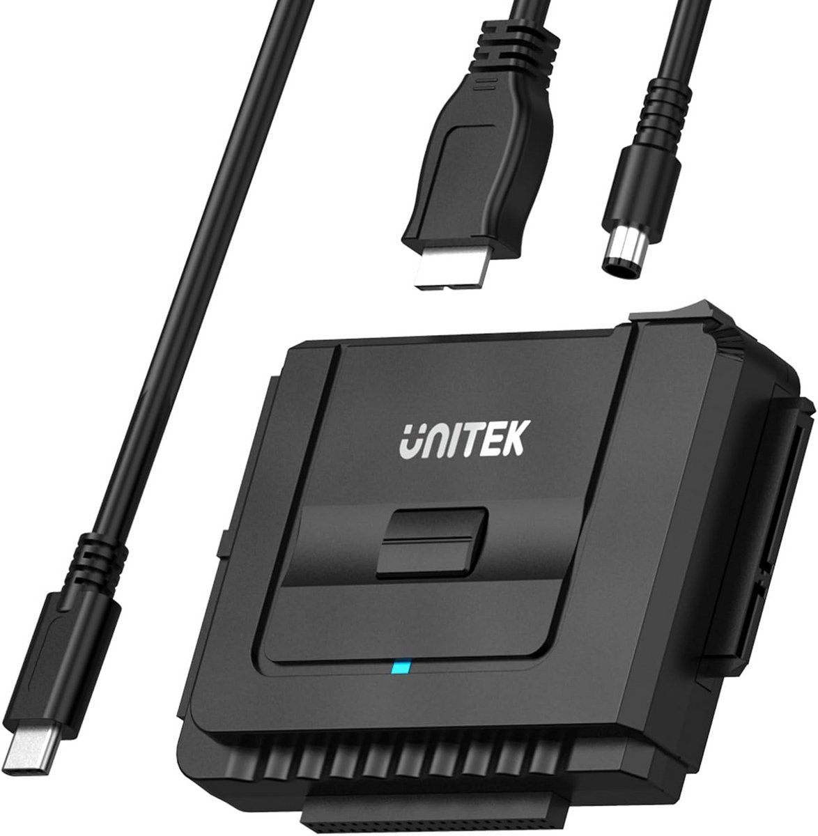 SATA naar USB-C Adapter voor 2.5" en 3.5" HDD/SSD met One-Touch Back-up Functie