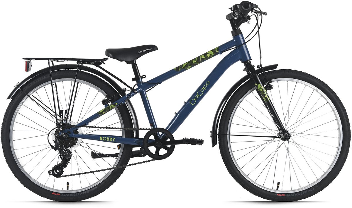 DaCapo kinderfiets 24" Bobby blauw 7 versnellingen framemaat 32 cm – vanaf 8 jaar