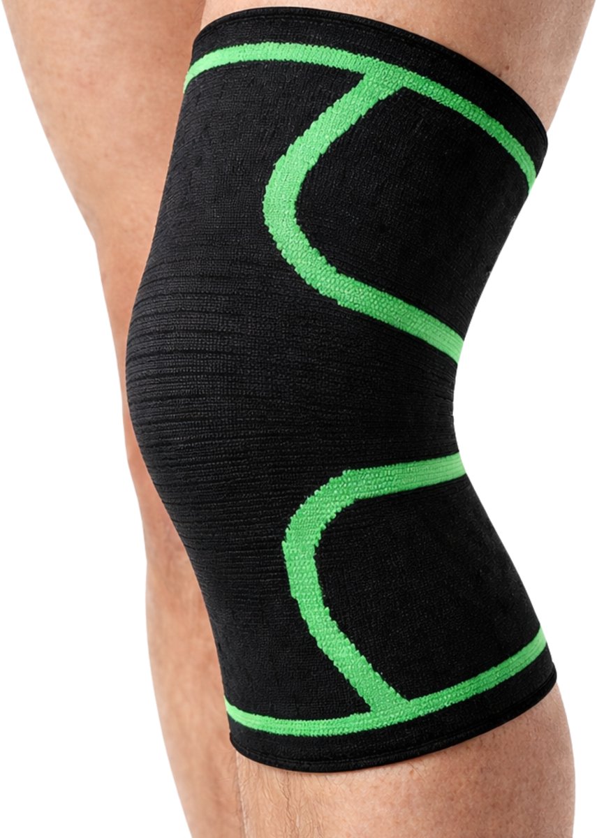 VeryGoods™ Kniebandage – Kniebrace – Patellabrace voor Heren / Dames – Ondersteuning bij Patella Blessures, Artrose & Meniscus – Kniecompressieband – Compressie & Stabiliteit – Knieband – Zwart - L