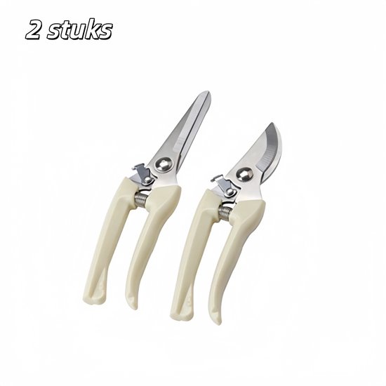 Foto: 2 stuks snoeischaar tuinschaar voor bloemen handzame snoeischaar en tuinschaar hoogwaardige plantenschaar geschikt voor het snoeien van bloemen takken en bladeren geel