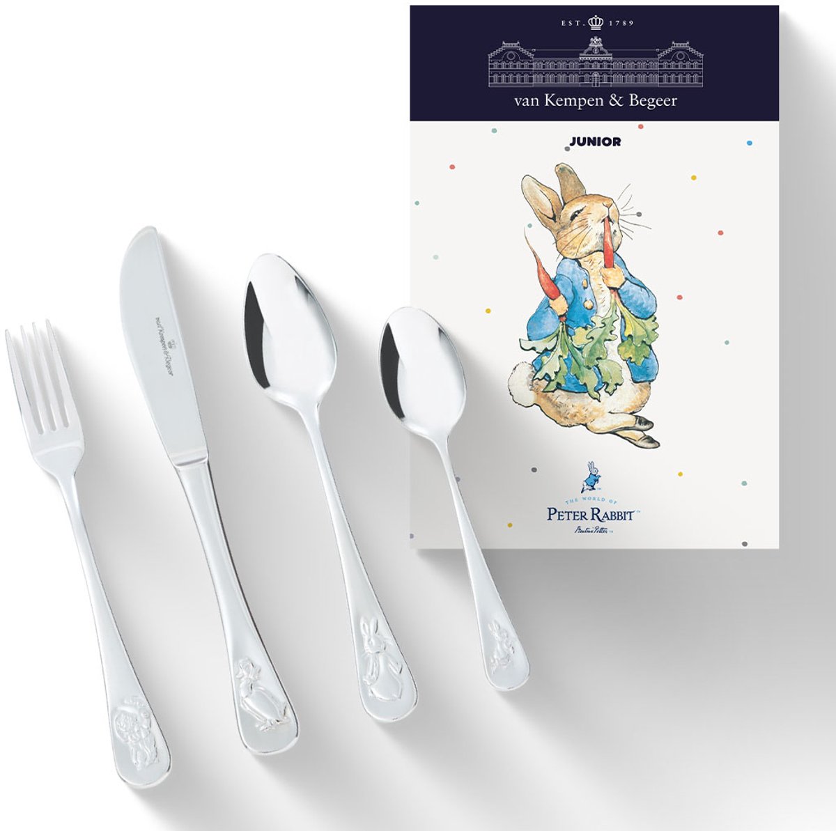 Van Kempen en Begeer Kinderbestek Beatrix Potter 4 delig