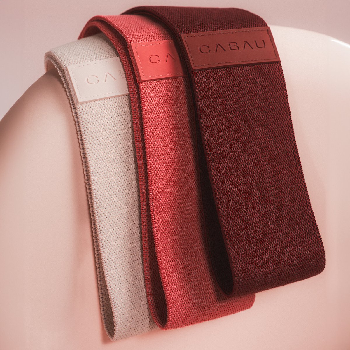 Cabau Bloom Bands – Weerstandsbandenset (3 stuks) – 3 weerstandsniveaus – Compact & draagbaar – Voor yoga/pilates/kracht & full body