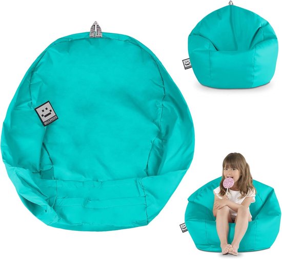 Zitzak Zonder Vulling - Turquoise Poef Hoes voor Zitten en Loungen