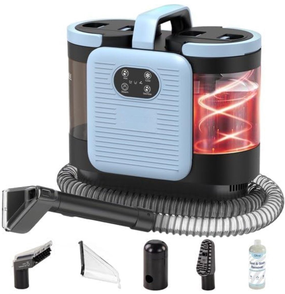 RVV® Stoomreiniger bank - Stoomreiniger - Stoomreiniger meubels - 1650 W - 950 ml - Draagbaar - Zwart - ‎32cm x 19cm x 32cm
