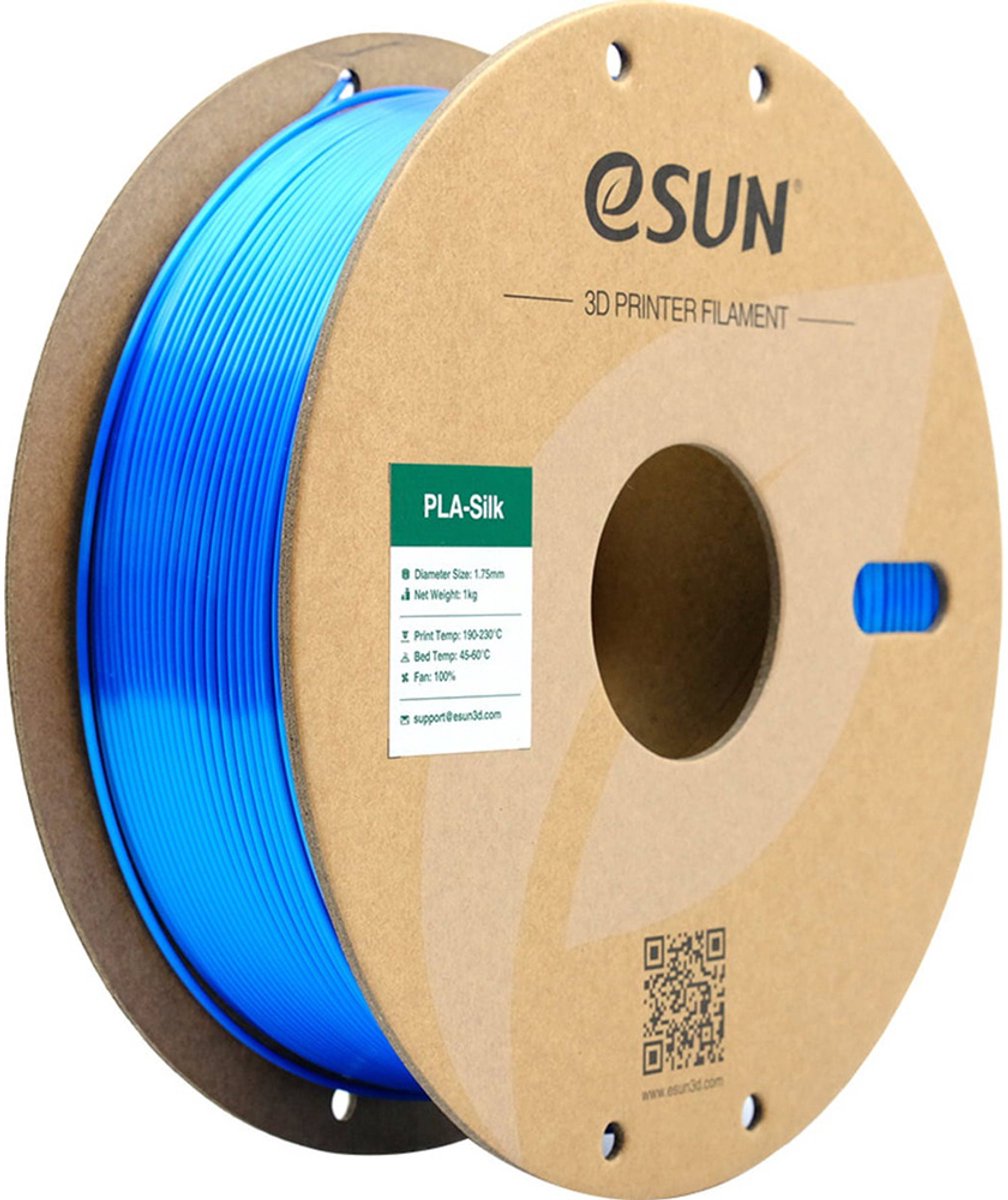 eSun PLA-Silk Blauw zijdeglans / Blue 1 kg - 1.75mm - 3D printer filament