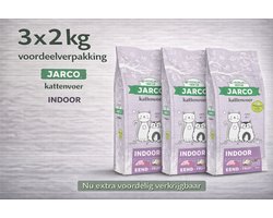 Jarco Premium Cat Vers Indoor - 3x 2kg Voordeelverpakking