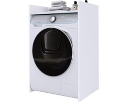 Badmeubel boven Wasmachine Kast met Plank - Ruimtebesparende Opbergkast Wit