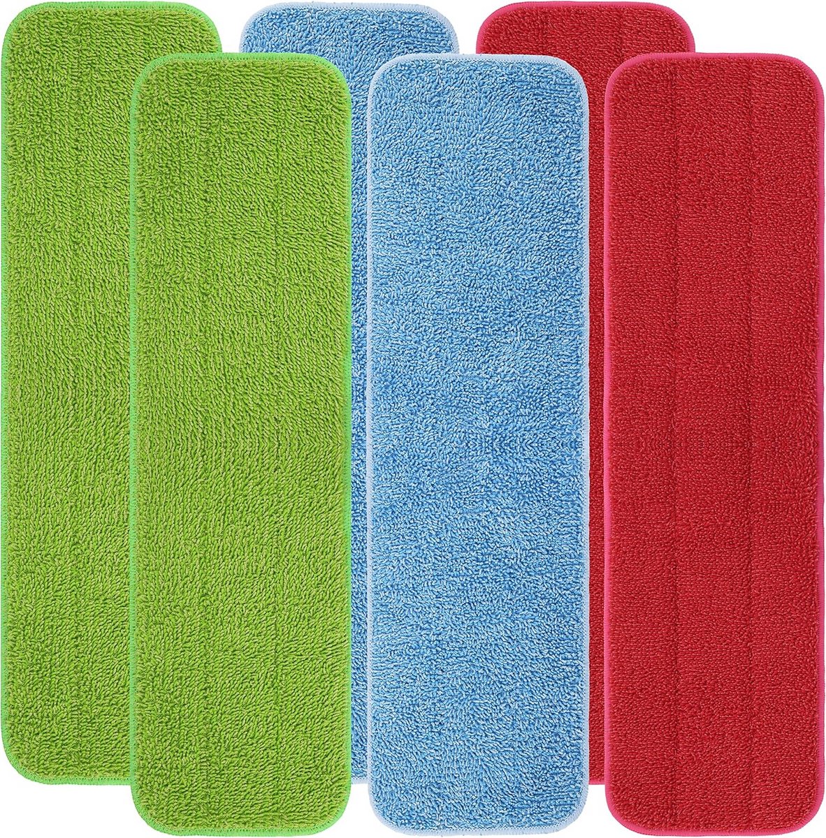 Set van 6 Microvezel Dweil Refill Pads 45 cm voor Vochtige en Droge Vloerreiniging