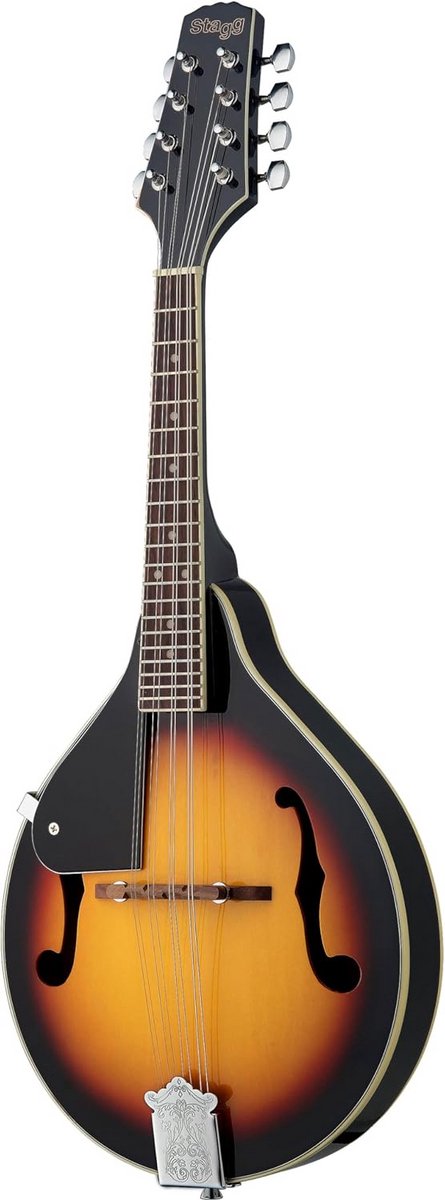 Linkshandige Mandoline Instrument met Klankkast van Lindehout