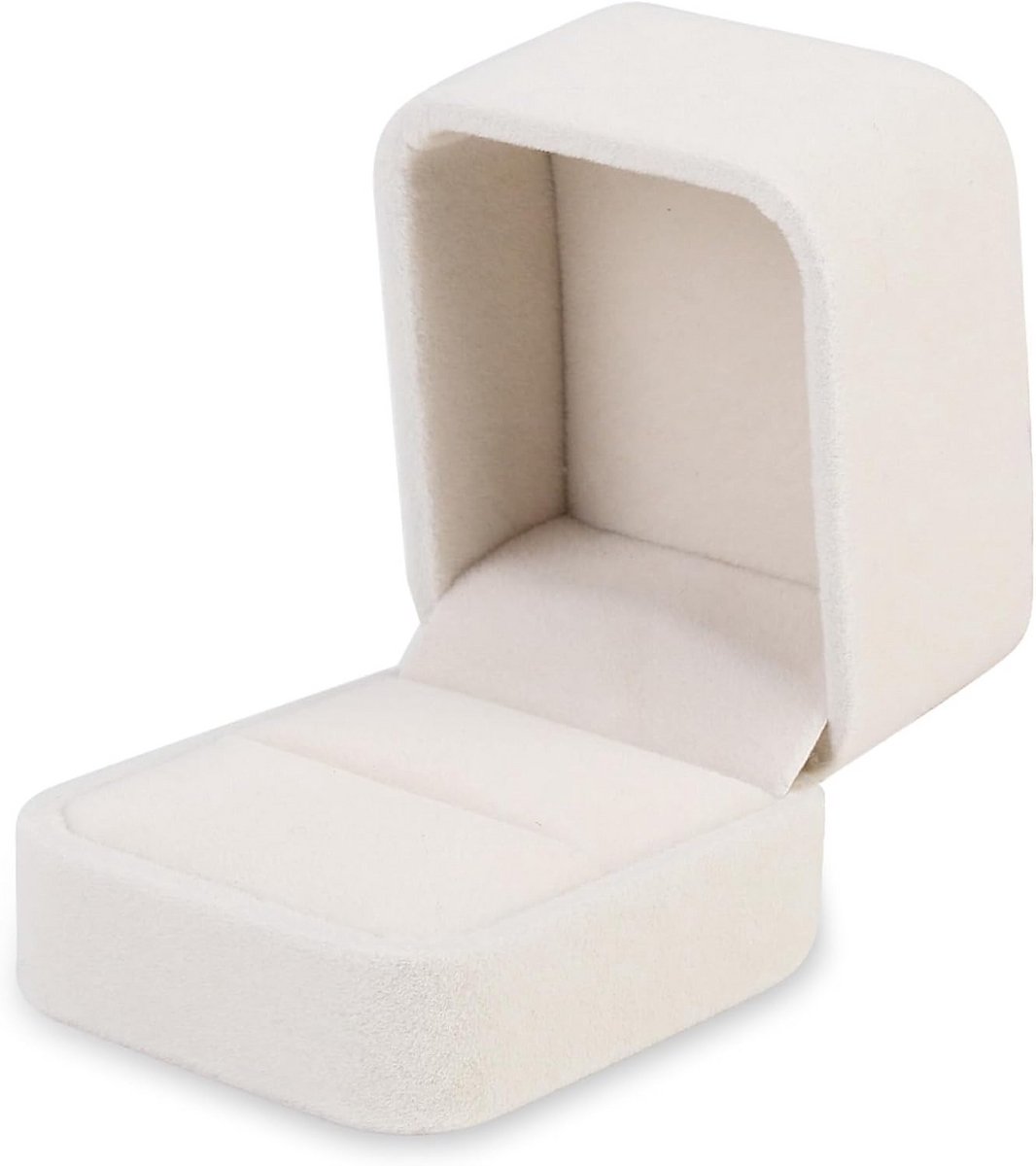 Elegante Crèmewitte Ringendoos voor Verlovingsringen en Sieraden