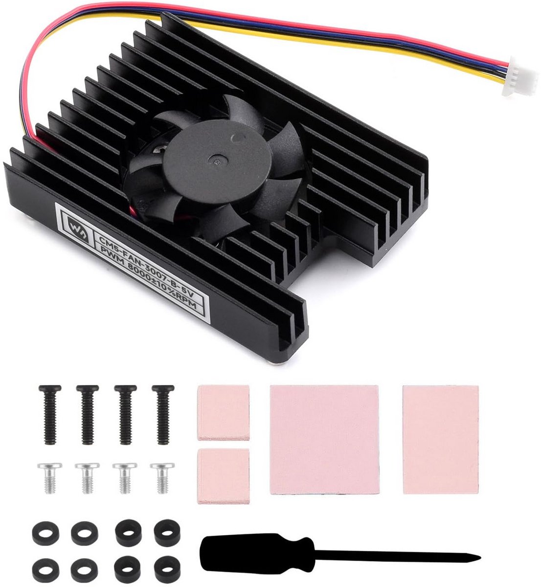 Krachtige Koelventilator voor Compute Module 5 - 5V PWM Snelheidsregeling