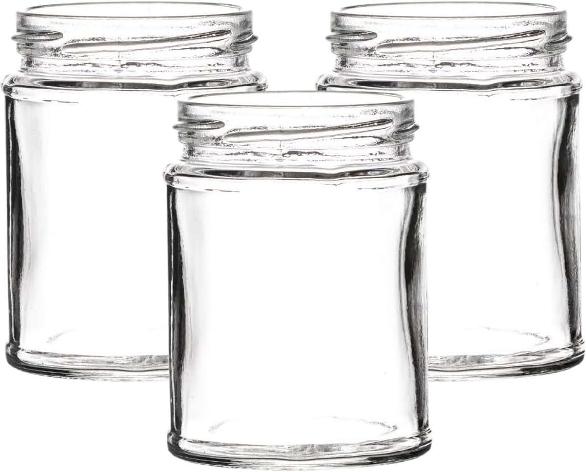 Set van 24x 300ml Glazen Potten met Gouden Schroefdoppen voor Jam en Chutney