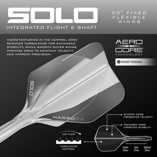 Harrows Solo Clear NO6 - Dart Flights van Harrows — afbeelding 3