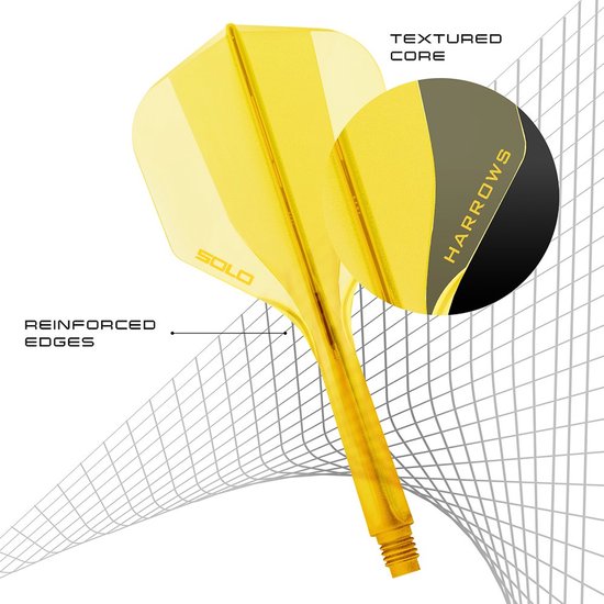 Harrows Solo Yellow NO6 - Dart Flights van Harrows — afbeelding 3