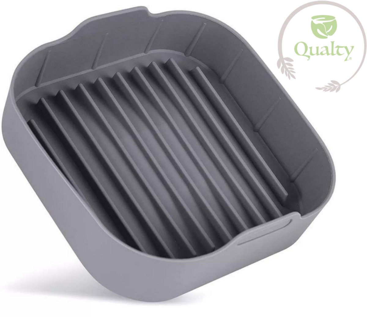 Qualty Airfryer Bakje - Airfryer Accessoires - Siliconen Airfryer Mand - Bakpapier - Accessoires Airfryer XXL - Airfryer Bakje Siliconen - Bakvorm - Mandje - 20.5CM