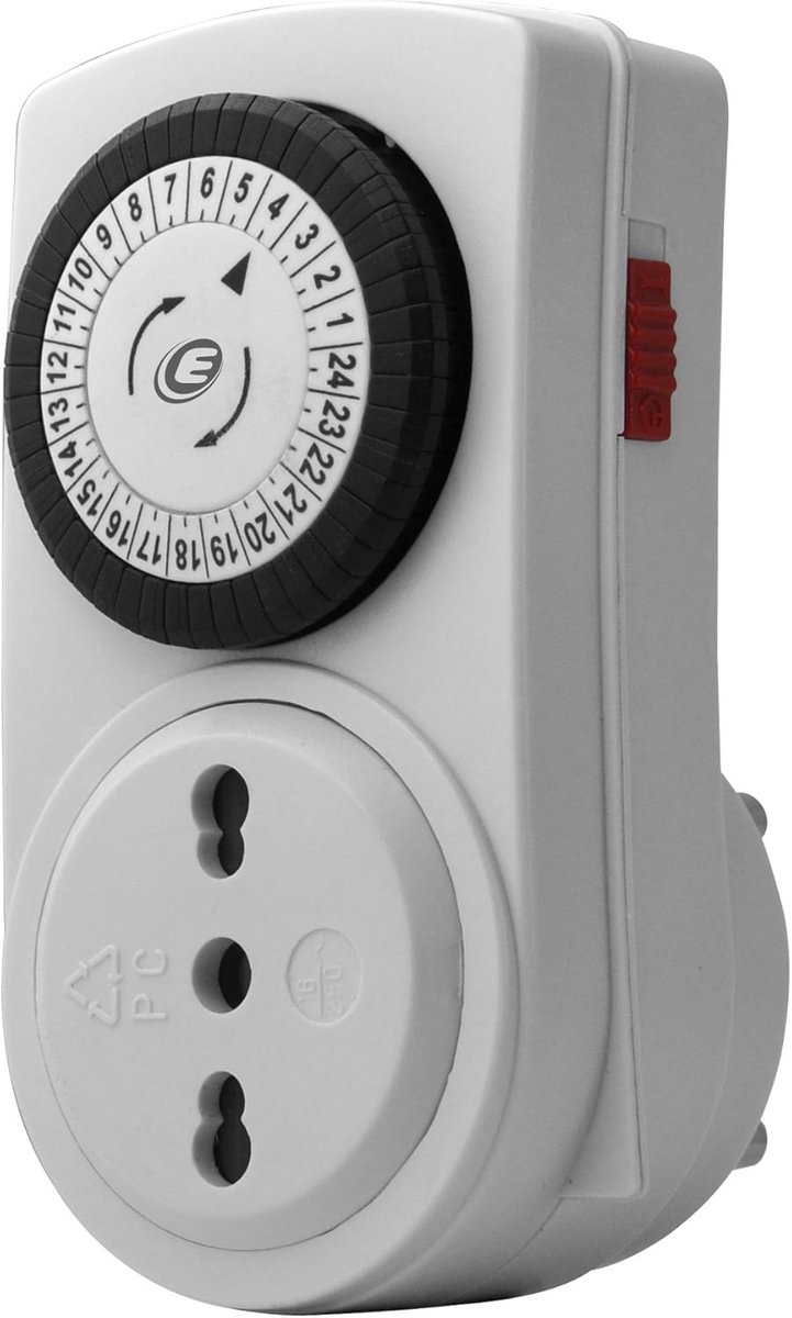 Digitale Programmeerbare Tijdklok - Mechanische Timer voor Apparaten - 16A Zwart/Wit