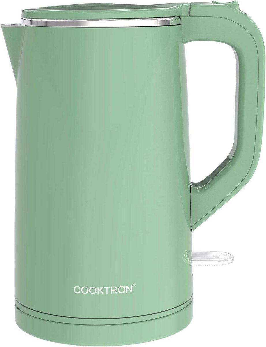 Stille Waterkoker 1.7L Groen - Dubbelwandig, BPA-vrij & Snelkokend