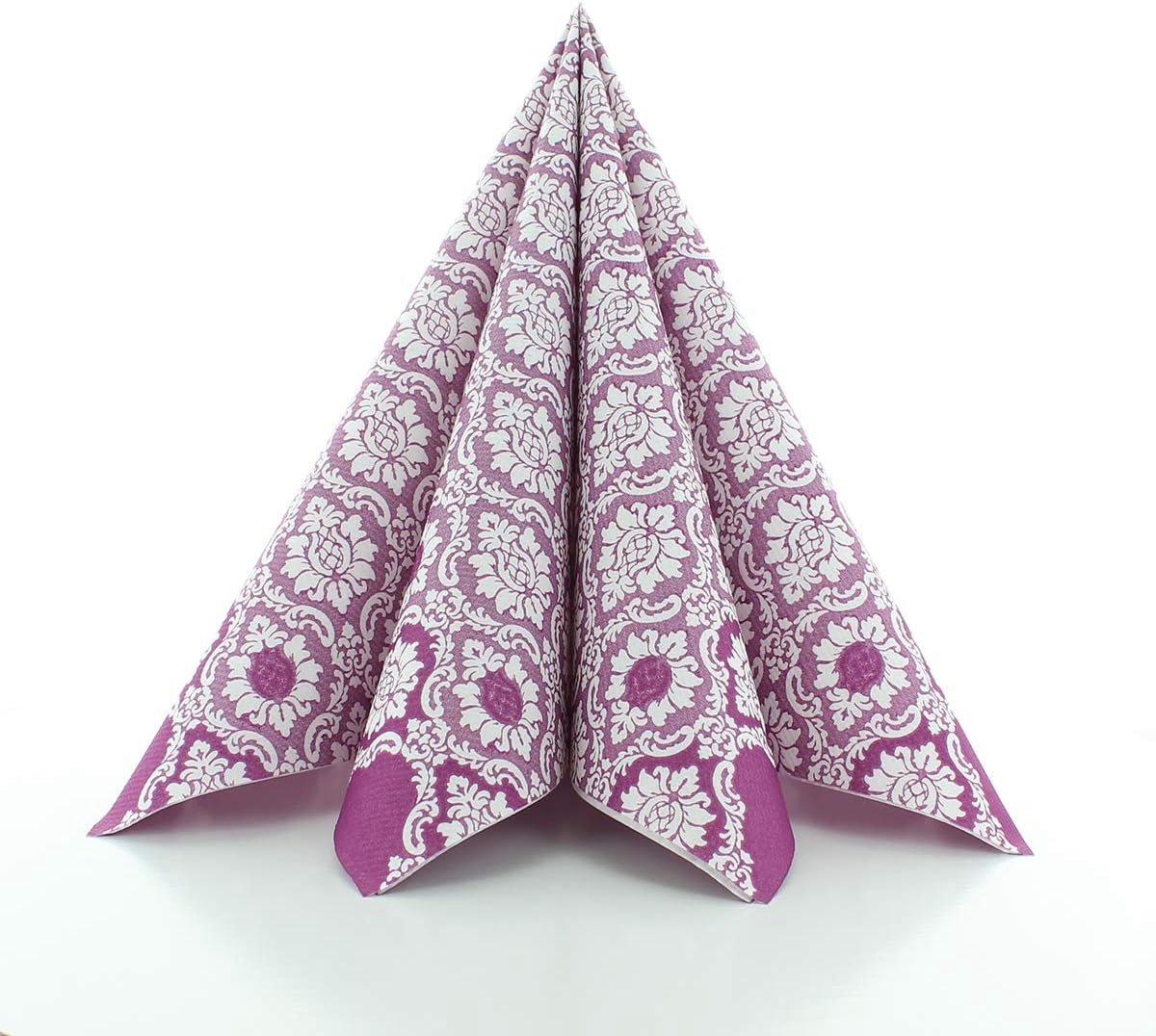 Linnenlook Airlaid Servetten 40x40 cm met Ornament Design – 50stuks