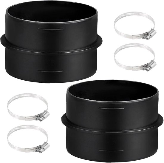 Ronde Ventilatiebuis Verbindingsstuk (2 Stuks) - Ø75 mm | Inclusief
