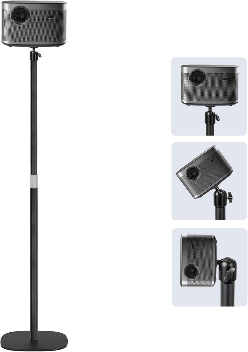 In hoogte Verstelbare Vloertripod voor Projector en Camera - 40 tot 120 cm - 360 Graden Draaibaar