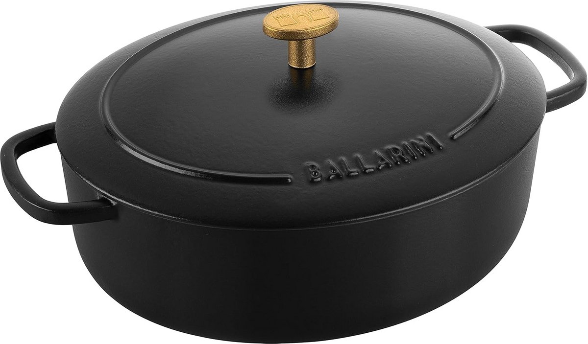 Ovale Ovenschotel van Gietijzer voor Ovengerechten en Braadstukken