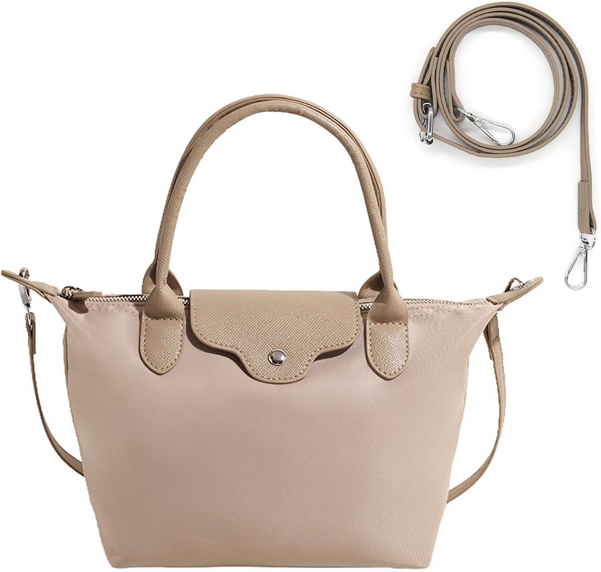 Dames Mini Crossbody Tas Lichtgewicht Nylon Tote Schoudertas met Riem