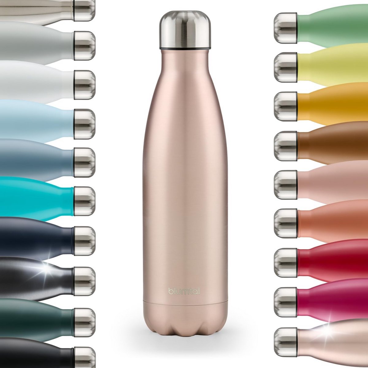 Thermosfles RVS 750 ml - Isolerende Drinkfles voor Warm & Koud - BPA-vrij - Pink Metallic