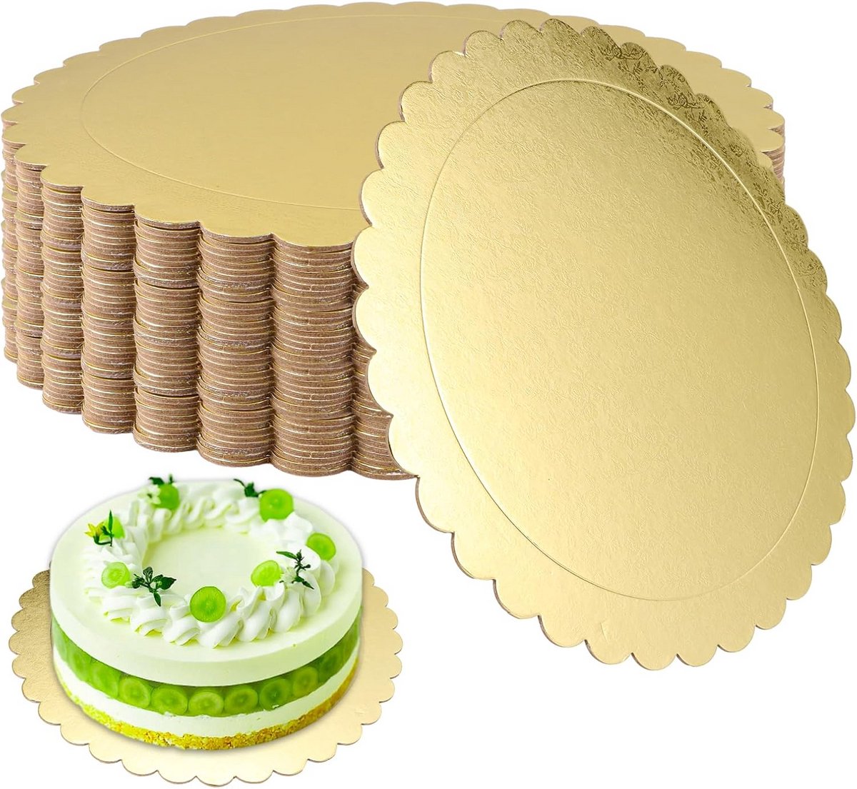 20 Stuks Ronde Taartborden Goud - Stevige Cakeboards 30 cm voor Taart, Bruiloft en Feest