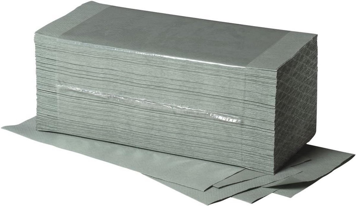 5000 Stuks Groene Vouwhanddoeken, 1-Laags, Duurzaam Gerecycled Papier