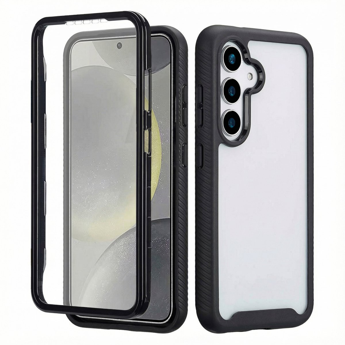 imoshion Hoesje - Geschikt voor Samsung Galaxy S25 - 360° Full Protective Case - Zwart