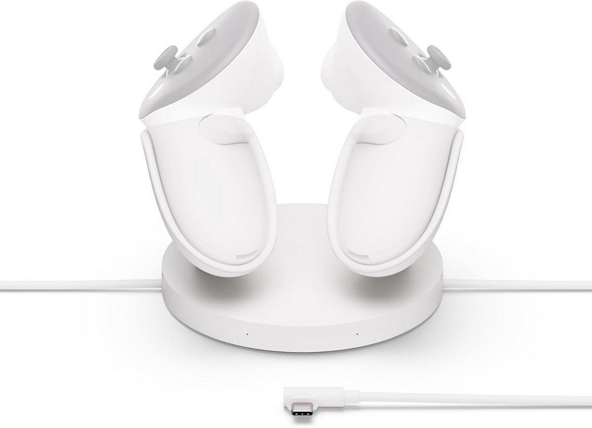 Compact oplaadstation voor Meta Quest 3/3S en Touch Plus-controllers - draadloos opladen