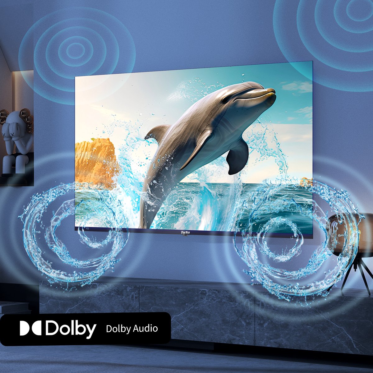 TUTU TUQ55UN1 55 inch 4K UHD Smart TV met Dolby Vision - afbeelding 3