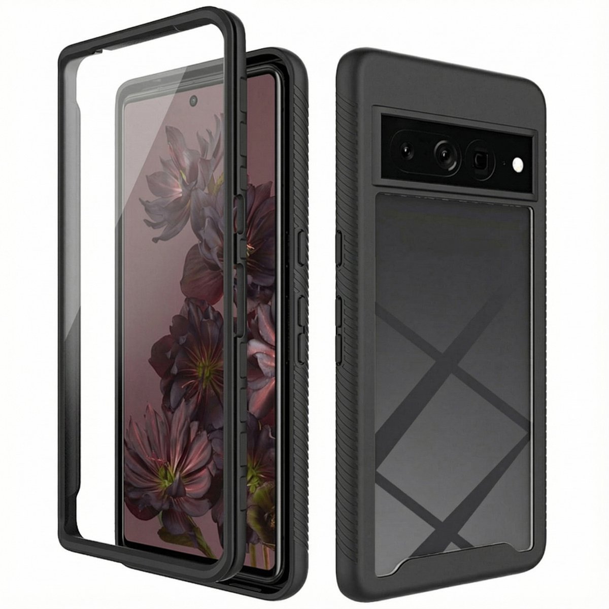 imoshion Hoesje - Geschikt voor Google Pixel 7 Pro - 360° Full Protective Case - Zwart