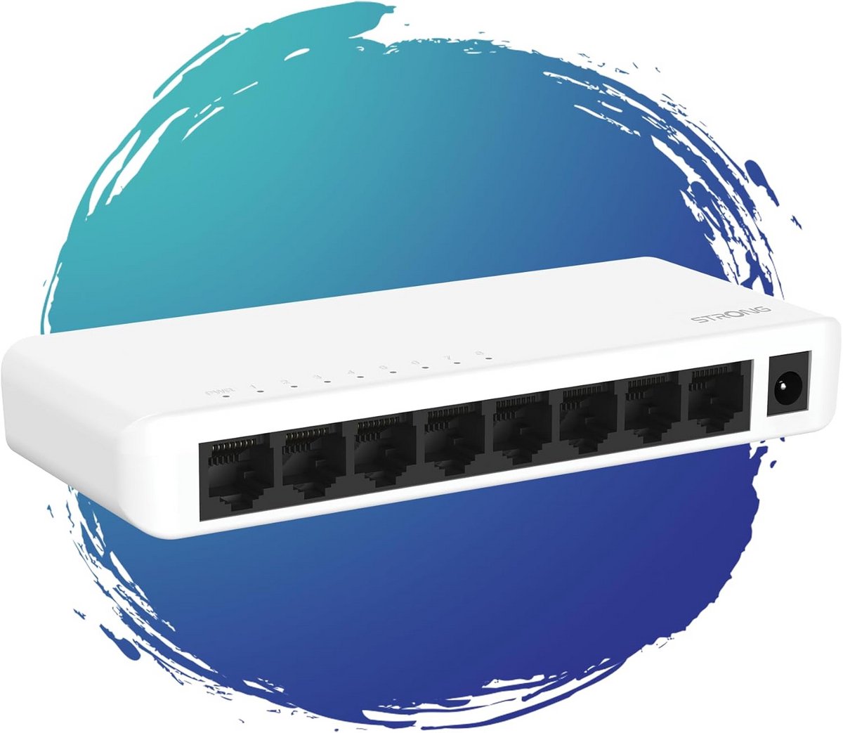 8-Poorts Gigabit Desktop Switch voor Snel LAN, Fanless en Tafel-/Wandmontage